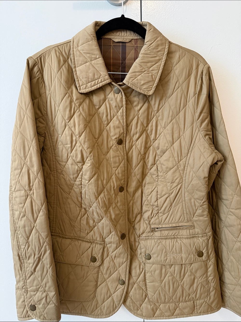 Barbour Classic Quilted Utility Jacket in Tan